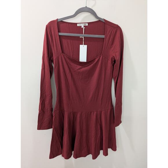 Reformation Coen Knit Long Sleeve Mini Dress NWT - Picture 3 of 6
